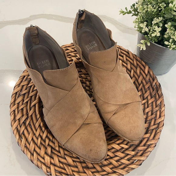 Eileen Fisher Shoes - 3/ $25 sale Eileen Fisher  'Cluster'Tan Leather Cut Out Booties 8.5